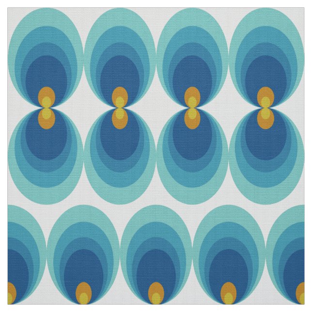 Tela estiloso tejido retro de los años 60 (Retal)