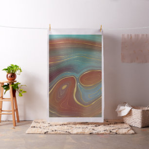 Tela Estratos otoñales   Agato Verde azulado y de oro d