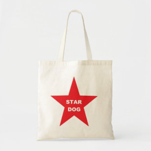 Tela Estrella de bolso de mano perro en estrella roja