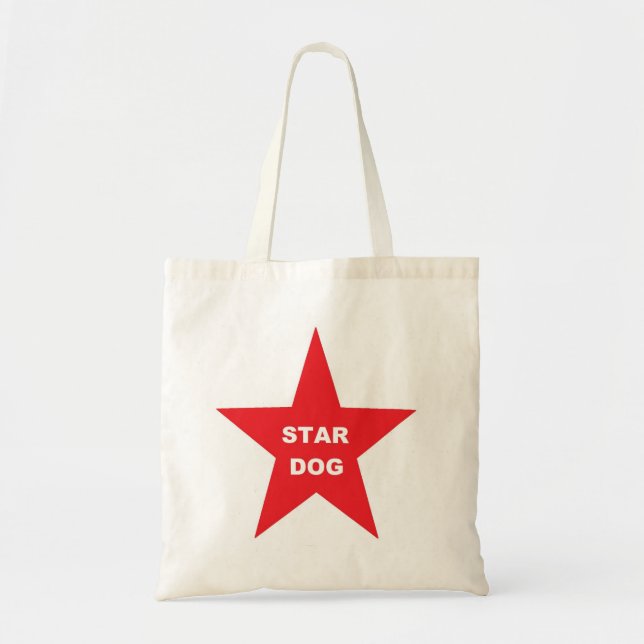 Tela Estrella de bolso de mano perro en estrella roja (Frente)