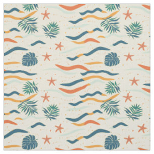 Tela Estrella de mar costera retro
