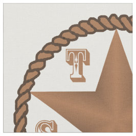 Tela Estrella de Tejas con la frontera de la cuerda