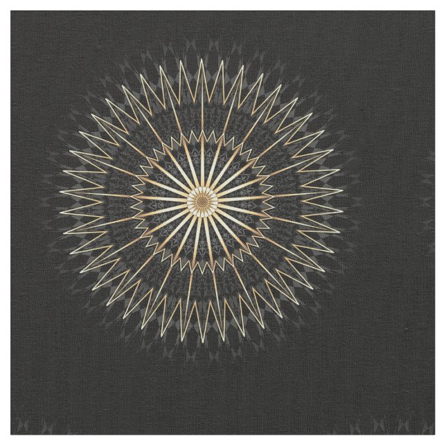 Tela Estrella elegante de oro negro (De cerca)