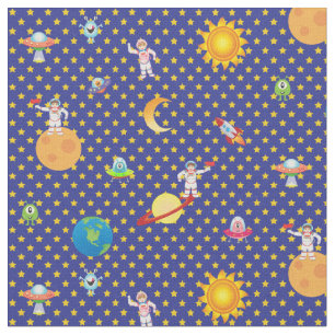 Tela Estrella intergaláctica en azul oscuro