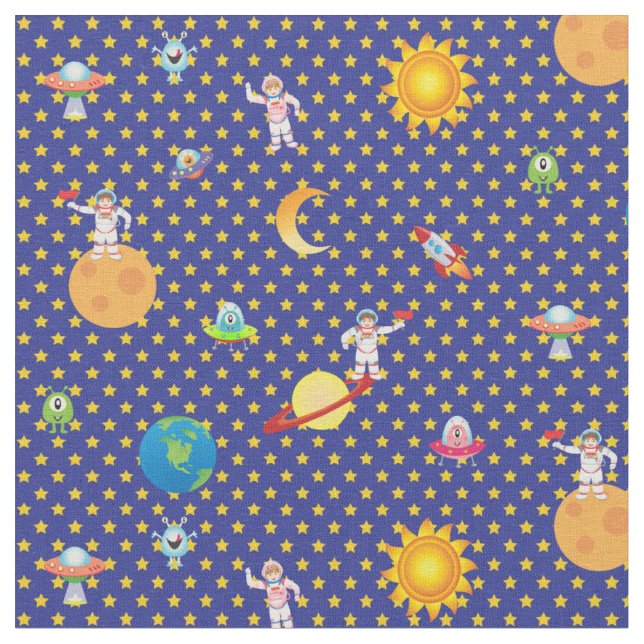 Tela Estrella intergaláctica en azul oscuro  (De cerca)