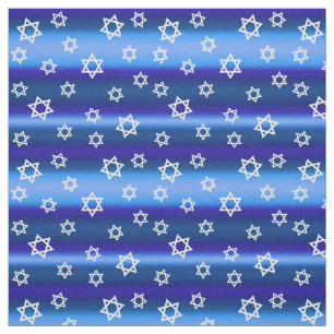 Tela Estrella judía israelí de David sobre azul