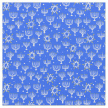 Estrella Menorah de David Hanukkah Patrón Blanco A