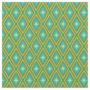 Tela Estrellas amarillas de mediados de siglo sobre el 