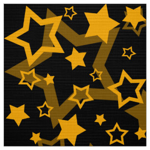Tela Estrellas Amarillas Doradas Diseño Brillante 