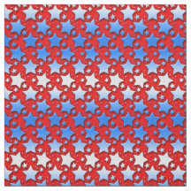 Estrellas azules del blanco en rojo