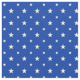 Tela Estrellas blancas en azul