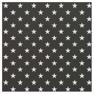 Tela Estrellas blancos y negros