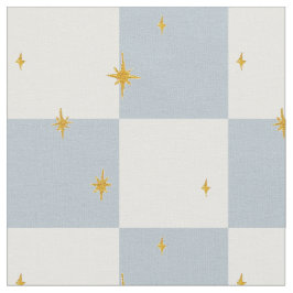 Tela Estrellas cuadros mágicos azul salvia 