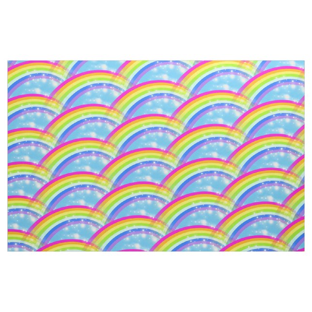 Tela Estrellas de arco iris Patrón de repetición del ci ("Cuarto gordo" (fat quarter))