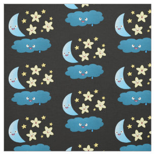 Tela Estrellas de canto, personalizado de luna y nube