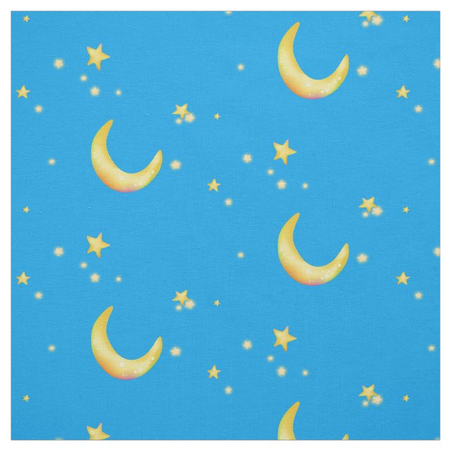 Tela Estrellas de luna creciente amarilla (Retal)