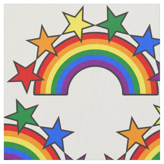 Tela ESTRELLAS DE MARCA DE RAINBOW III + tus ideas (De cerca)