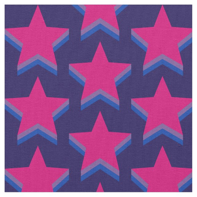 Tela Estrellas de orgullo de Bi (De cerca)