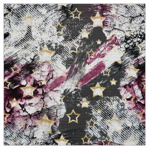 Tela Estrellas de oro grunge abstracto moderno urbano