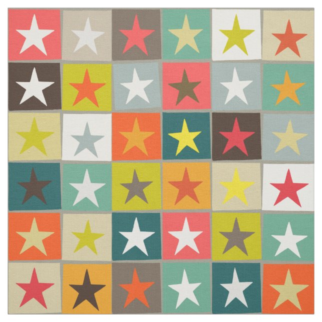 Tela estrellas en caja retro (Retal)