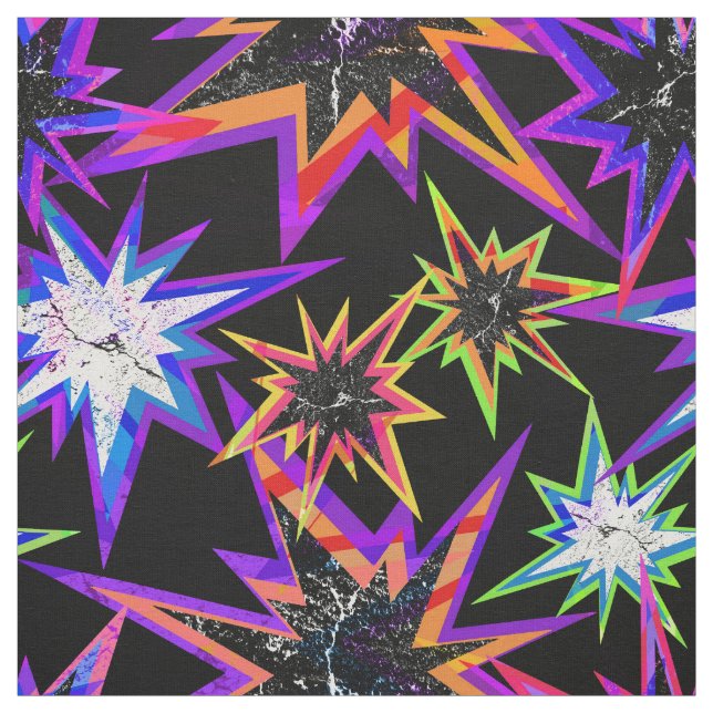 Tela Estrellas en negro. (Retal)