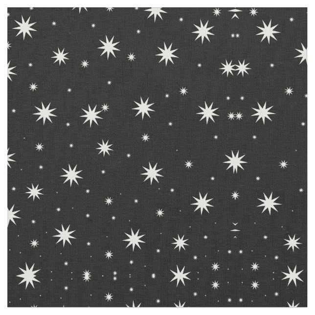 Tela Estrellas en negro (De cerca)