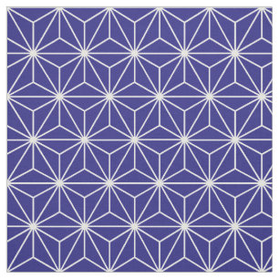 Tela Estrellas geométricas de Asanoha Azul oscuro