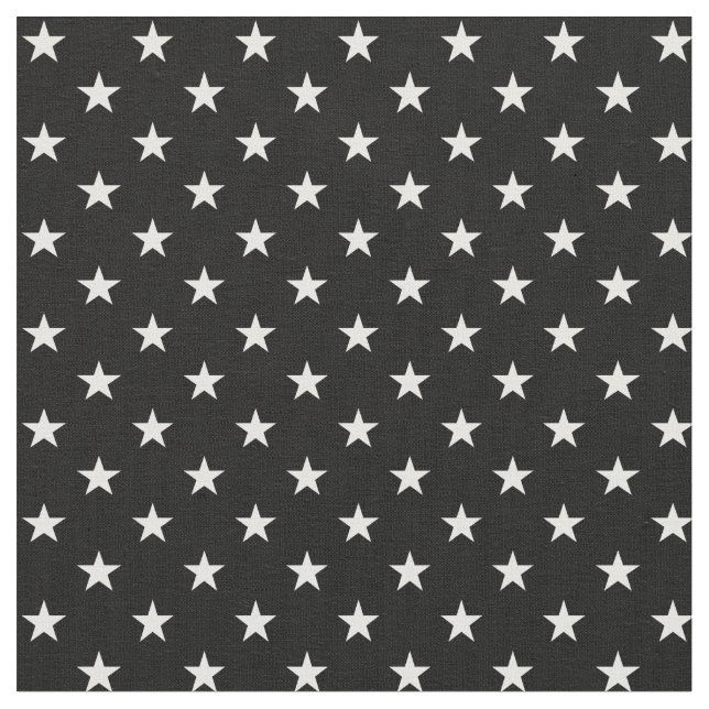 Tela Estrellas negras y blancas (De cerca)