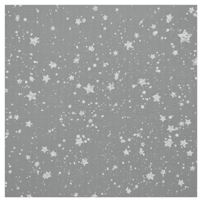 Tela Estrellas Purpurinas4 - Plata (Retal)