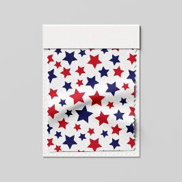 Tela Estrellas Rojas y Azules, 4 de Julio, Fondo Blanco