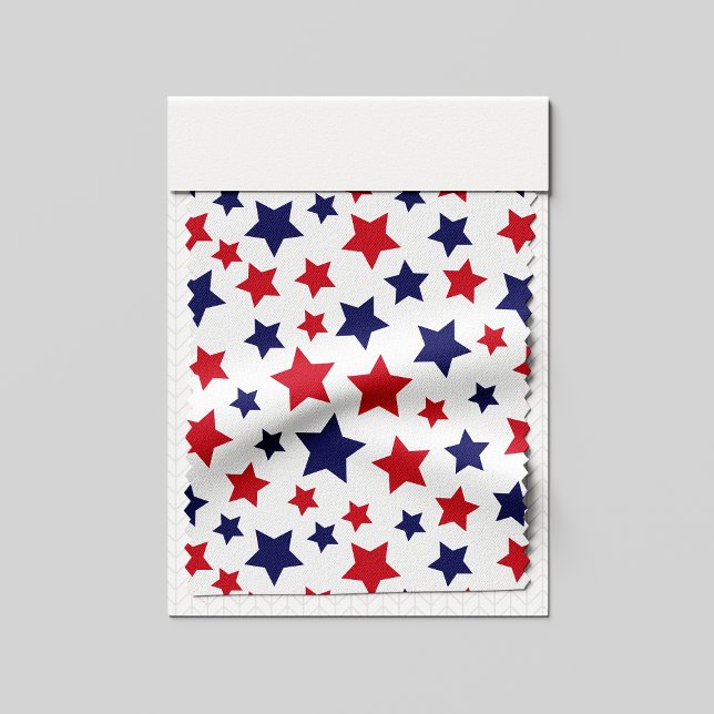 Tela Estrellas Rojas y Azules, 4 de Julio, Fondo Blanco (Subido por el creador)