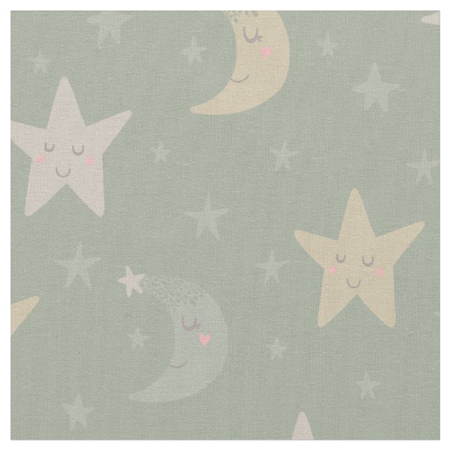 Tela Estrellas y lunas singulares (De cerca)