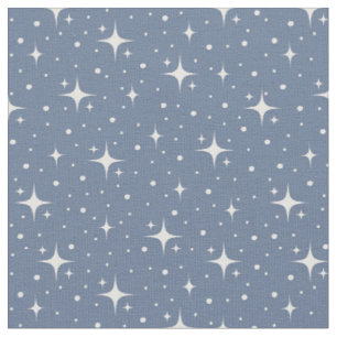 Tela Estrellas y puntos en gris azul