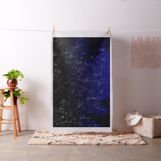 Tela Estrellas y ramas del espacio azul oscuro medianoc