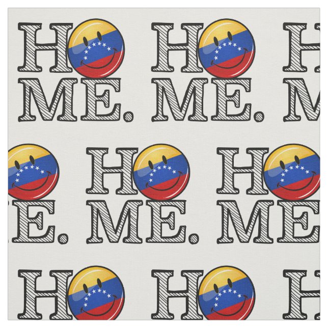 Tela Estreno de una casa sonriente de la bandera de (Retal)