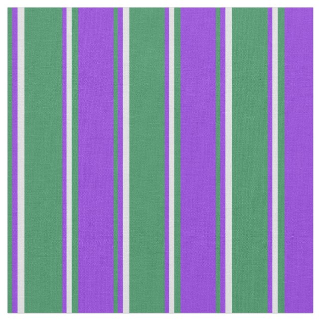 Tela Estripas color verde, morado y lavanda (De cerca)
