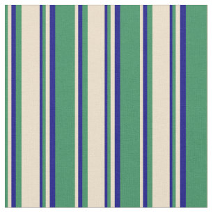 Tela Estripas de color azul, verde mar y blanco
