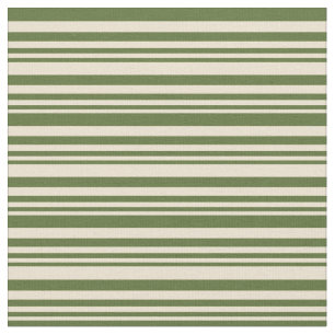 Tela Estripas de color verde beige y ocre oscuro