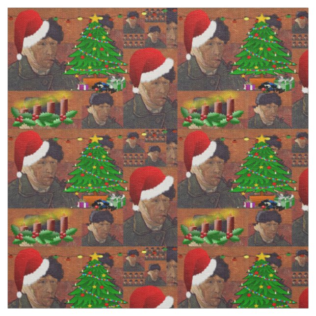 Tela estructura de navidades de van gogh (Retal)