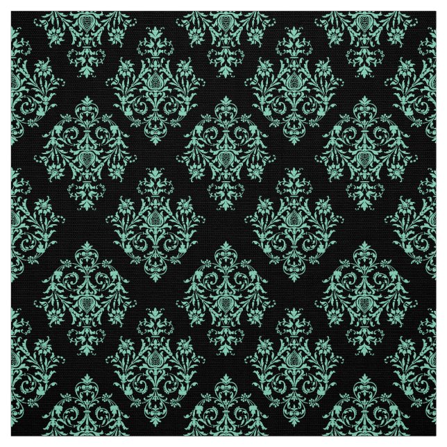 Tela Estructura Ornate Barroco negro Damask (Retal)
