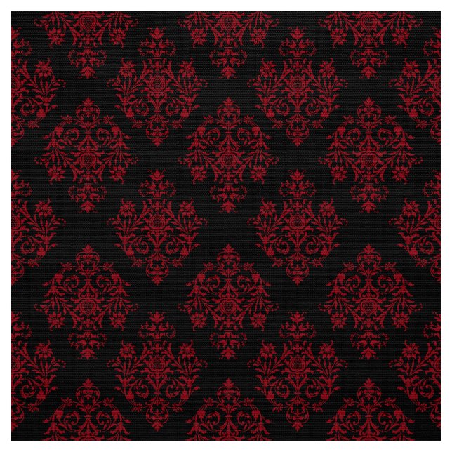 Tela Estructura Ornate Barroco negro Damask (Retal)