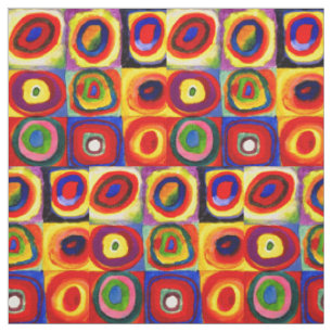Tela Estudio de color de Kandinsky Cuadrados Círculos A