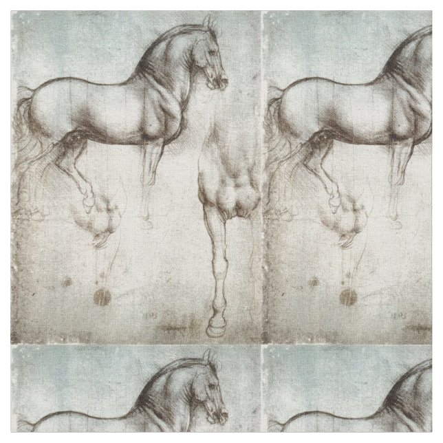 Tela Estudio de los caballos Leonardo da Vinci circa (De cerca)