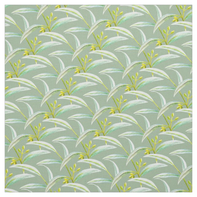 Tela Eucalyptus deja arte de pintura acuarela (Retal)