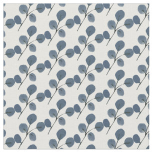 Tela Eucalyptus Greeneration Blue color de agua mano