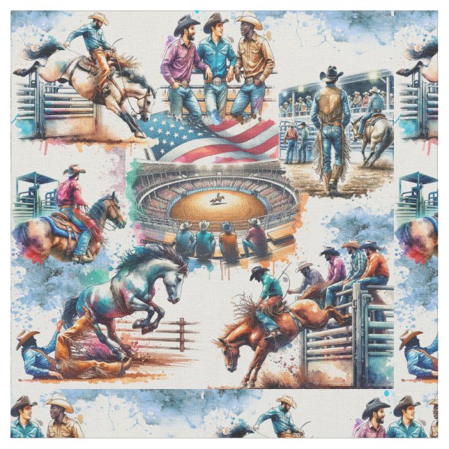 Tela Evento de Rodeo Occidental de Cowboy Bronc (De cerca)