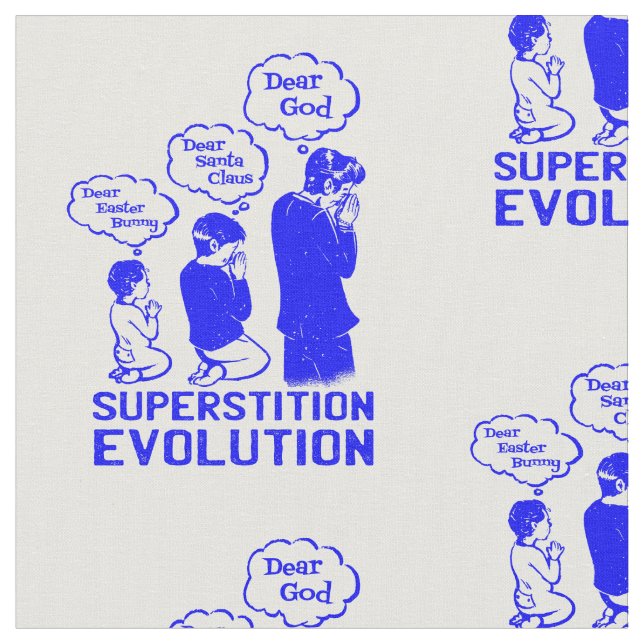 Tela evolución de superstición divertida (De cerca)