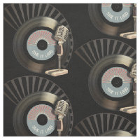 Expediente retro del micrófono y del vinilo 45
