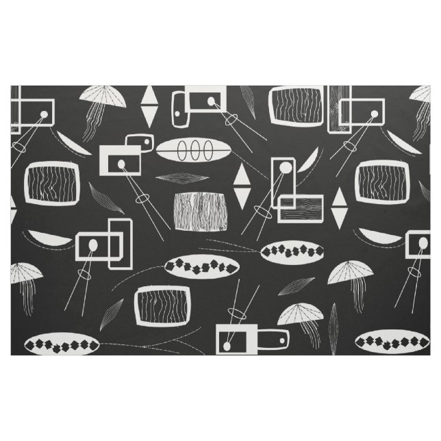 Tela Extracto blanco y negro ("Cuarto gordo" (fat quarter))