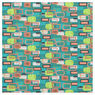 Tela Extracto de los mediados de siglo en verde